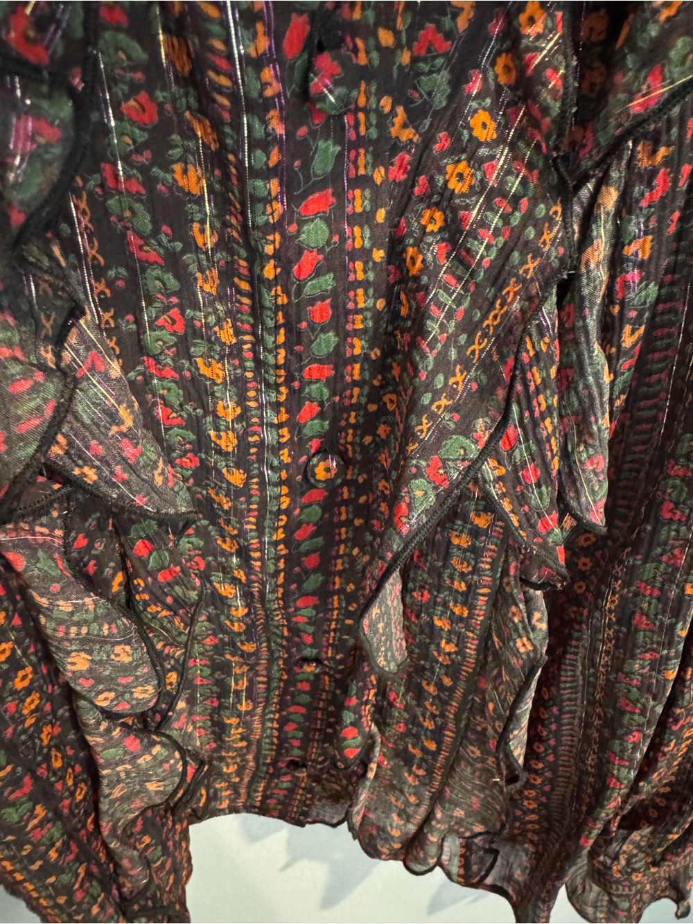 NEW Sezane Celine Button Front Floral Blouse, Size 36/US 4 - Picture 9 of 14